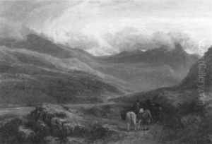 Drovers In A Mountain Landscape