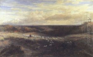 Rounding Up The Flock by Charles Thomas Burt