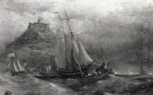 Shipping Off St. Michael's Mount by Charles Thomas Burt