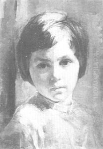 Portrait Of A Young Girl by Alice Mary Burton