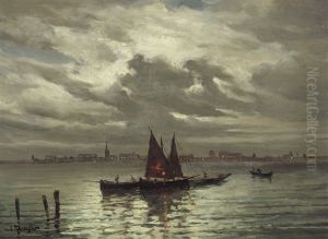Serata Nuvolosa Sulla Laguna Veneta by Giuseppe Buscaglione