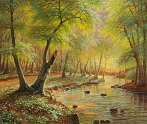 Spring Forest With Stream by Peter Johan Valdemar Busch