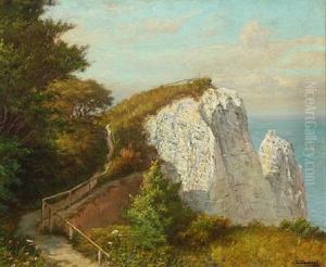 View Of Moens Klint by Peter Johan Valdemar Busch