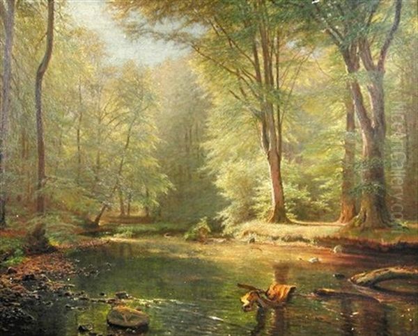 Landscape With Woodland Stream - view 1
