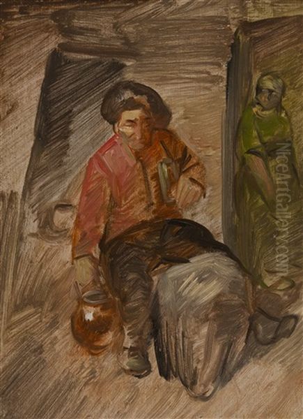 Sitzender Bauer - view 1
