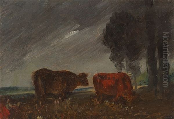 Zwei Kuhe In Einer Landschaft - view 1