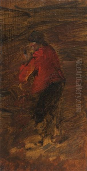 Studie Eines Stehenden Bauern - view 1