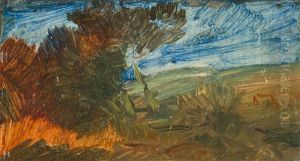 Herbstlandschaft Mit Blauem Himmel