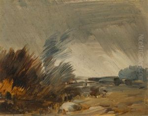 Herbstliche Landschaft by Wilhelm Busch