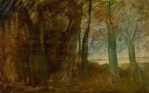 "waldrandlandschaft" by Wilhelm Busch
