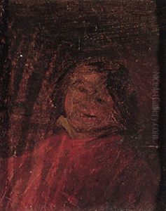 Lachelnder Junge Mit Leicht Nach Links Geneigtem Kopf by Wilhelm Busch