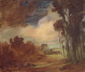 Landschaft Mit Heuernte by Wilhelm Busch