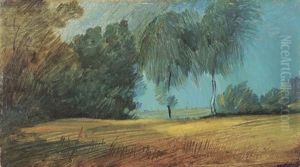 Wiedensahler Landschaft Mit Zwei Birken
