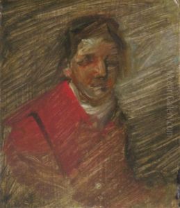 Brustbild Einer Mannlichen Figur In Roter Jacke