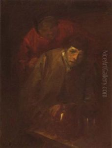 Rot- Und Grunjacke Im Wirtshaus by Wilhelm Busch