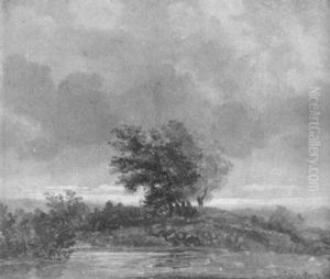 Weite Herbstlandschaft Unter Einem Aufziehenden Gewittersturm