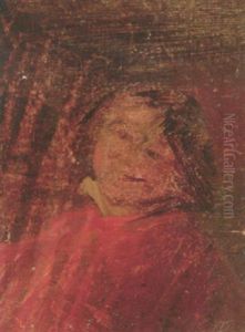 Lachelnder Junge Mit Leicht Nach Links Geneigtem Kopf by Wilhelm Busch