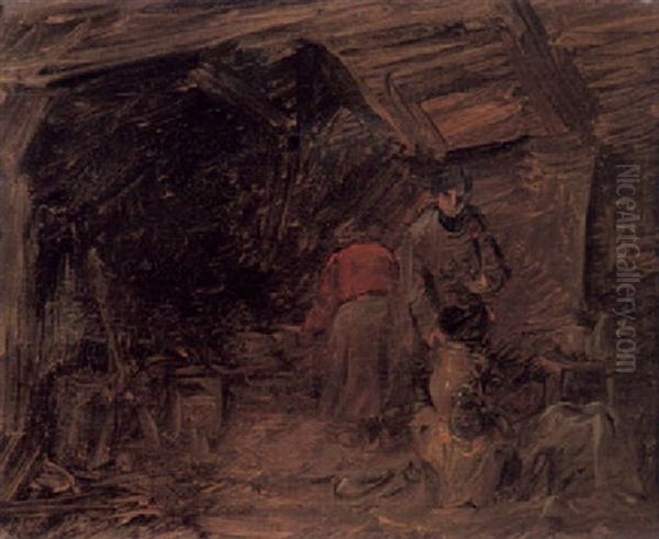 Kuchenraum Mit Einem Bauernpaar - view 1