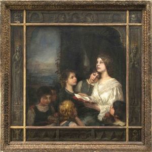 Allegorie Auf Die Vermittlung Des Deutschen Sagenschatzes by Hermann Buschbeck