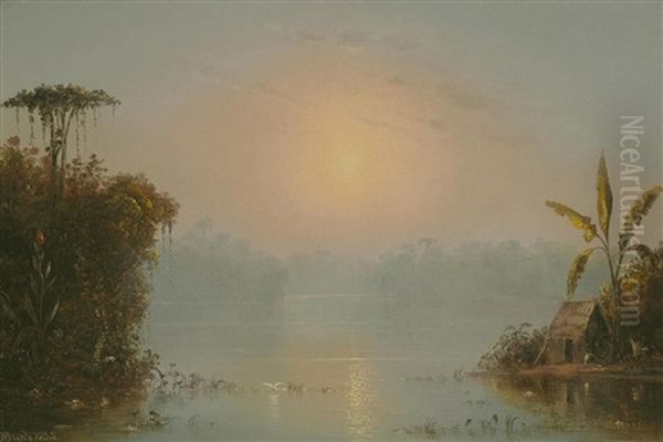 Tropical Landscape At Sunset - view 1