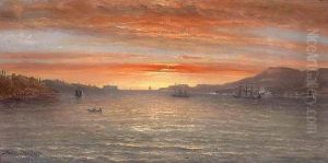 Sunset On San Francisco Bay by Norton Bush