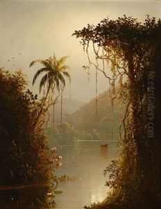 Punt In Tropical Landscape - South America by Norton Bush