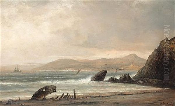 A Rocky Coast With A Lighthouse In The Distance - view 1