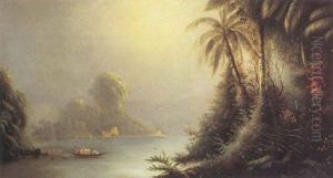 South American Lagoon Scene by Norton Bush
