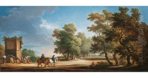 Arkadische Landschaft Mit Reitern