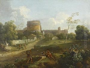 The Pyramid Of Cestius (+ The Tomb Of Cecilia Metella; Pair)