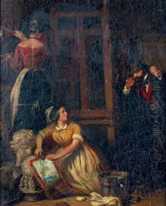 Servante Dans L'atelier by Robert William Buss