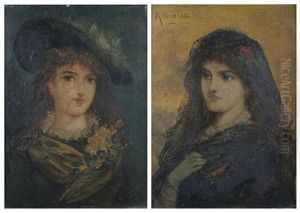 Portrait D'une Jeune Femme (+ Another; Pair) Portrait D'une Jeune Femme (+ Another; Pair)