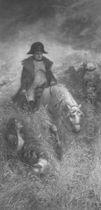 Napoleon In The Battle Of Waterloo by Joseph Emmanuel van den Bussche
