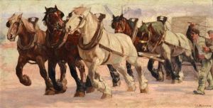Work Horses by Constant (Eugene) de Busschere