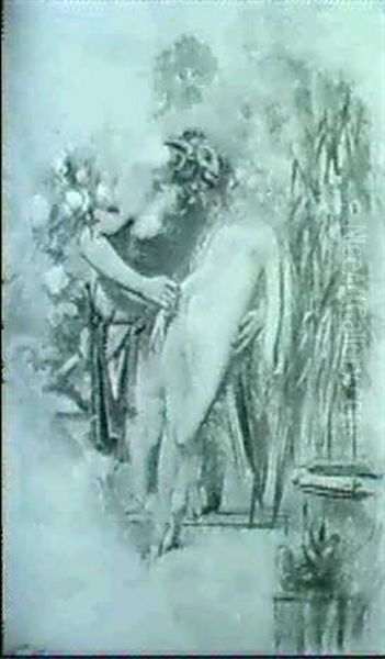 Nymphe Mit Faun - view 1
