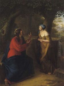 Christus Und Die Samariterin Am Brunnen by Ernst Friedrich Bussler