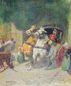 Attelage Effraye by Georges Louis Charles Busson