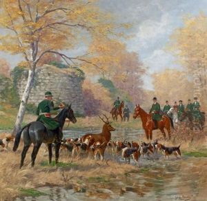 Cerf Hallali by Georges Louis Charles Busson