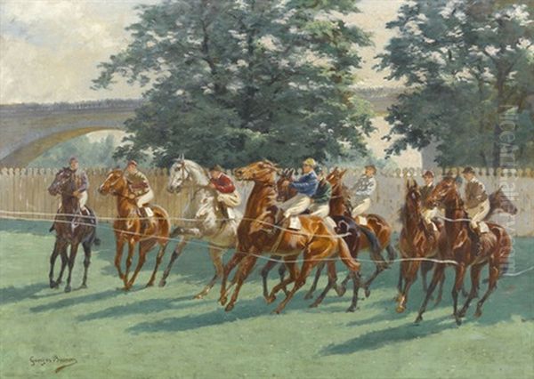 Jockeys Vor Dem Start - view 1
