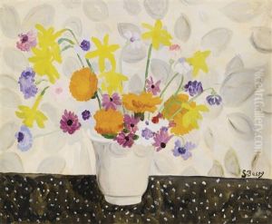 Still Life With Spring Flowers by Simon Albert Bussy