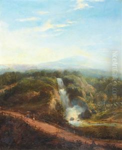 Jalan Di Desa (country Road) by Raden Saleh Sarief Bustaman