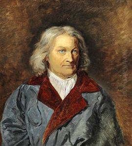 Portrait Of The Aging Bertel Thorvaldsen (1770-1844). Brystbillede I Arbejdskjortel