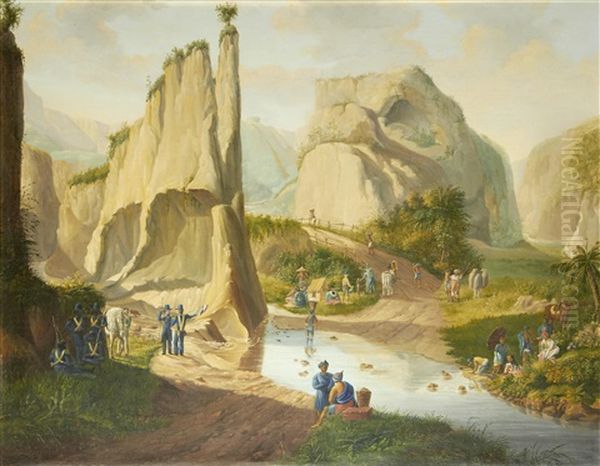 A Landscape In The Dutch East Indies - view 1