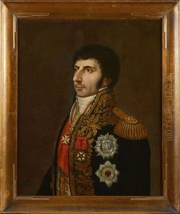 Le Marechal Bernadotte En Grand Uniforme, Portant Les Insignes De La Legion D"honneur, De L"aigle Noir Et De L"aigle Rouge De Prusse (after Johann Jacob De Lose) by Jean Baptiste Butay