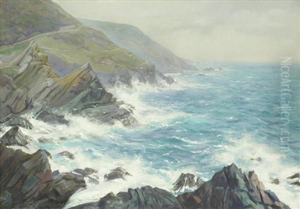 Stormy Sea Off The Cornish Coast - view 1