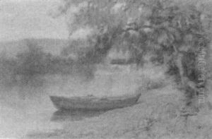 Boat By A River by Courtland L. Butler