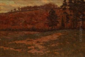 Trees In A Rolling Hills Landscape by Edward Burgess Butler