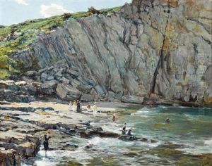 Maine Cliffs In Sunlight by Howard Russell Butler