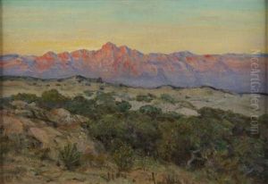 Desert Sunrise, Galiuro Mountain S.e. Arizona by Howard Russell Butler
