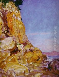 Sunlit Cliff Near Santa Barbara by Howard Russell Butler